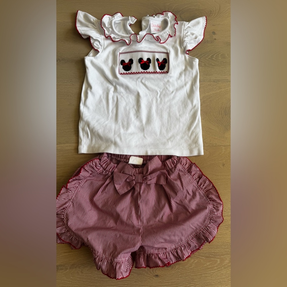 EUC Stichy Fish Mouse Ears set girls sz 6